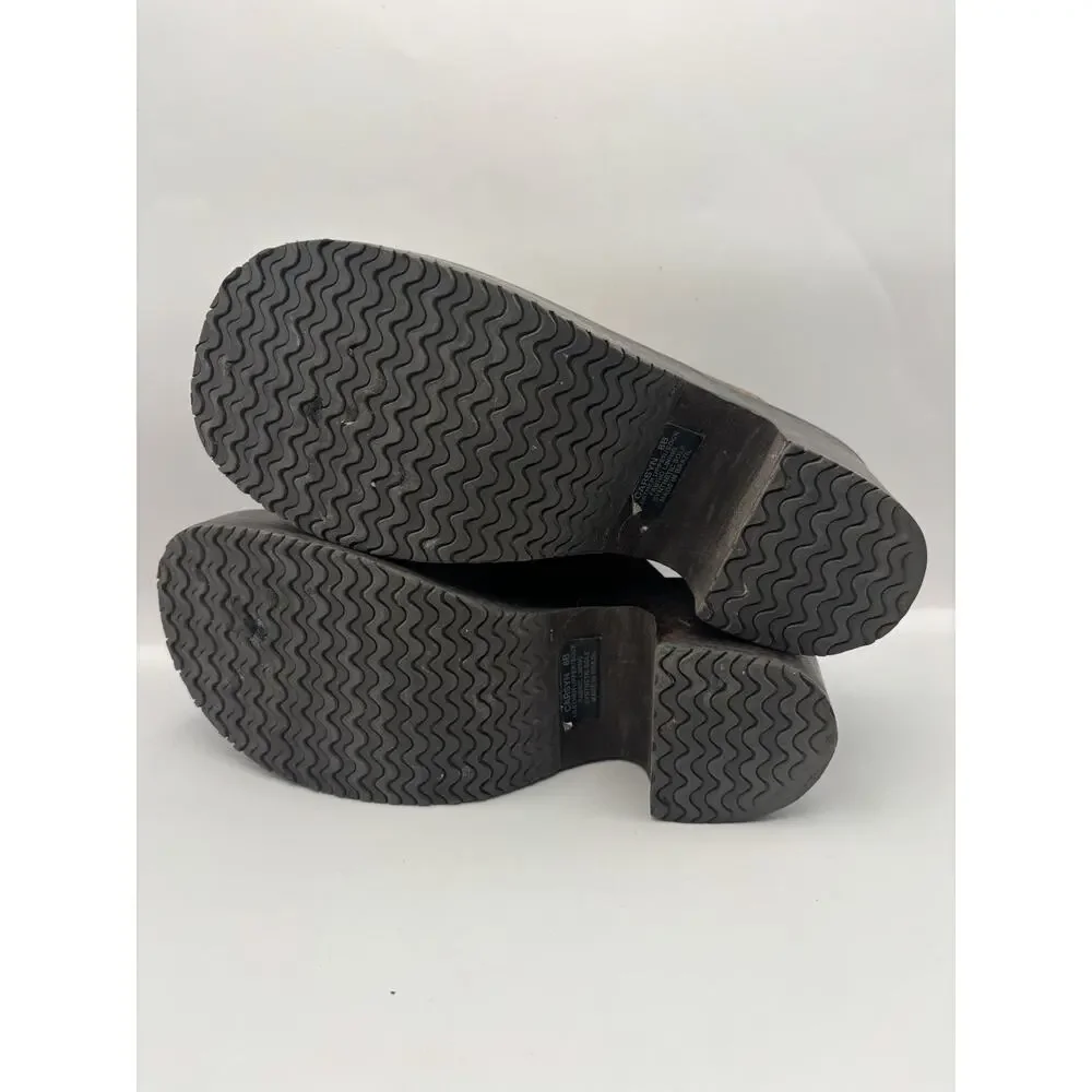 Steve Madden Vintage Y2K Platform Wooden Clogs Women Size 8